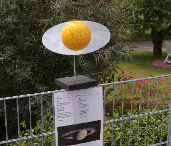 Modell des Sonnensystems vom Hobby-Astrologen Udo Görnert (Bilder: Golz)