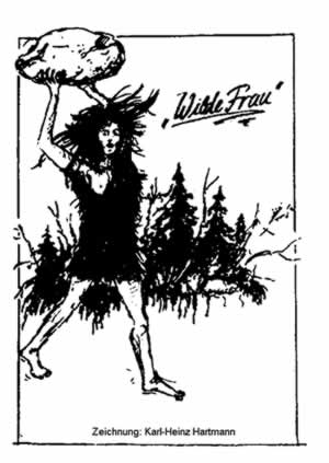 Die Wilde Frau (Zeichnung von Karl-Heinz Hartmann)
