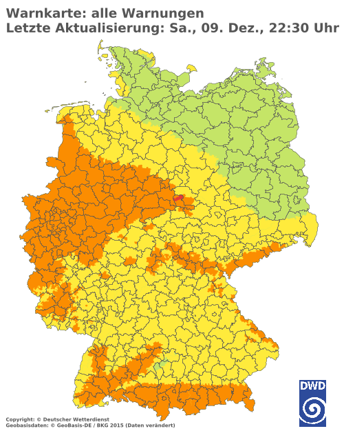 Zu den Wetterwarnungen des DWD